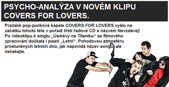 Psycho-analýza v novém klipu Covers for Lovers